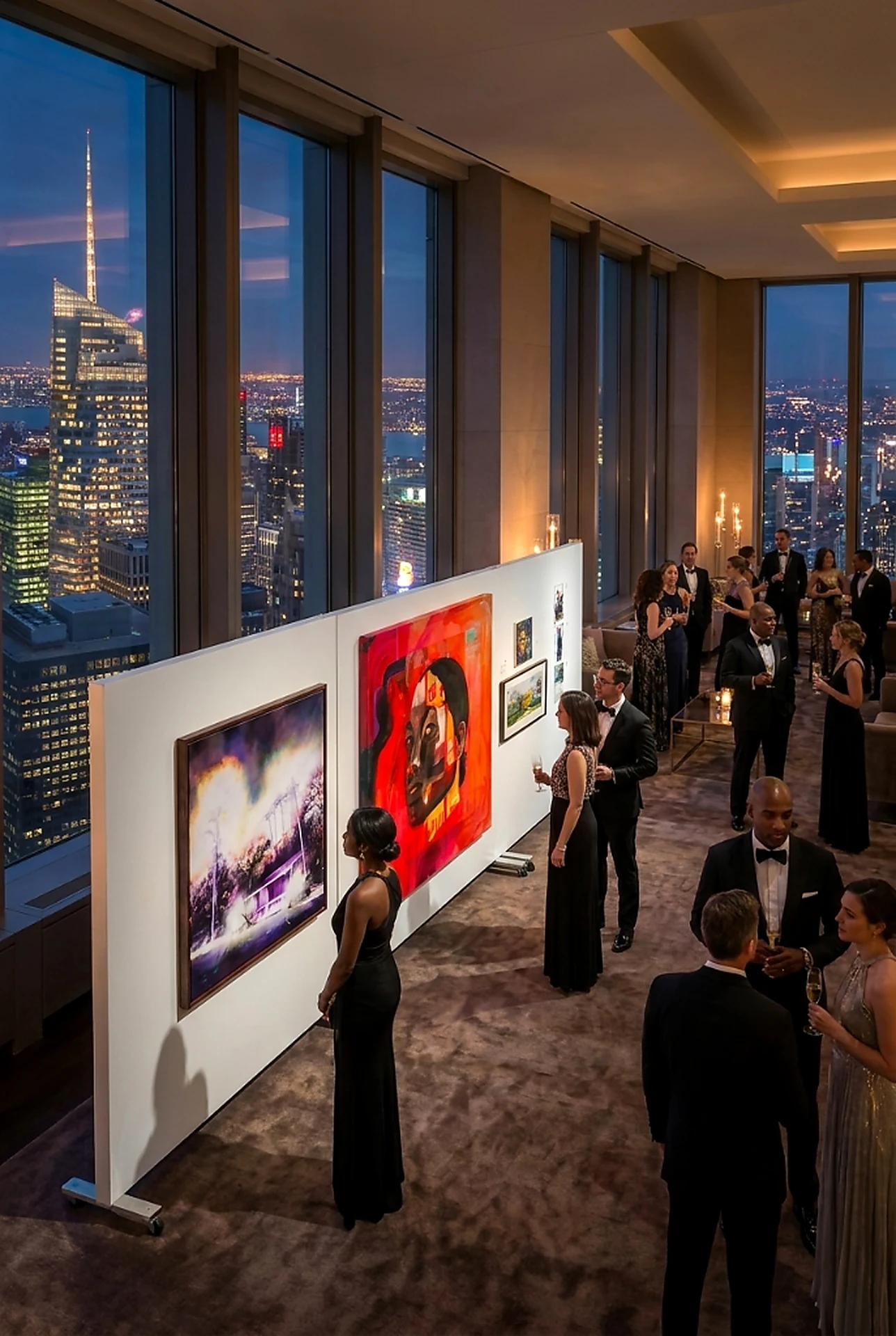 Event wall rental NYC highrise gala